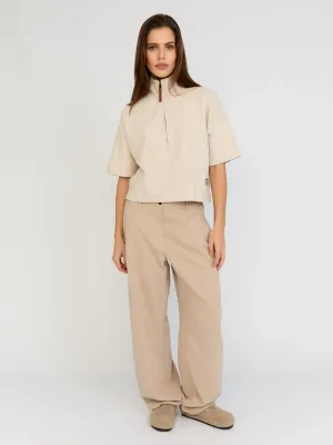 Moscow Sweatshirt korte mouw Beige