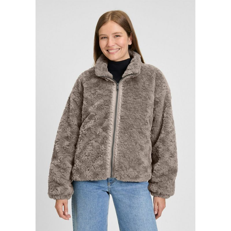 Covered teddy jacket Cleo 2 Beige