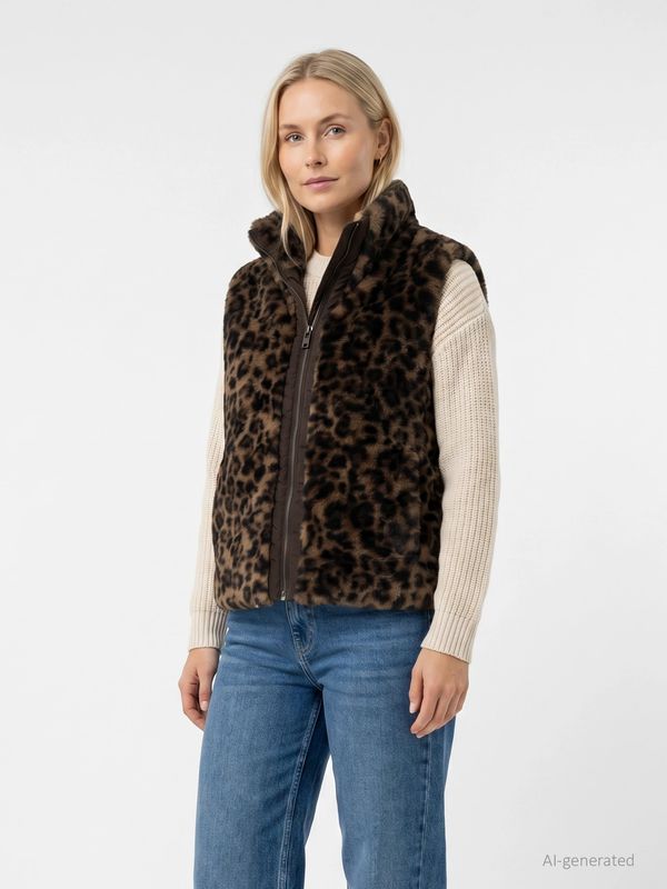 Covered Ladies KNITTED bodywarmer Bruin
