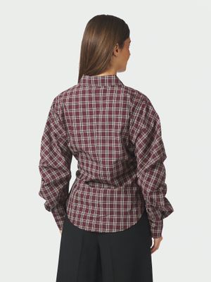 Neo Noir Neoella Medium Check Shirt Paars