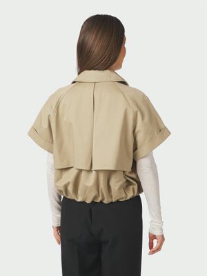 Neo Noir Lisha Trench Vest Ecru