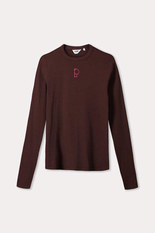 Pom Amsterdam longsleeve - Rose Chocolate Brown Bruin
