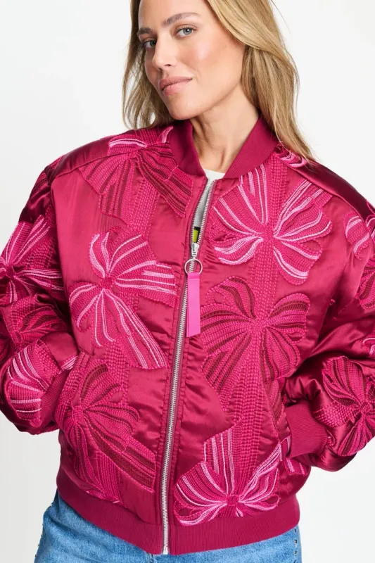 Pom Amsterdam jacket - Ashley Embroidery Bows Rood