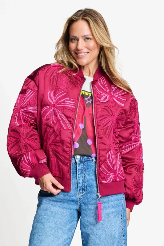 Pom Amsterdam jacket - Ashley Embroidery Bows Rood