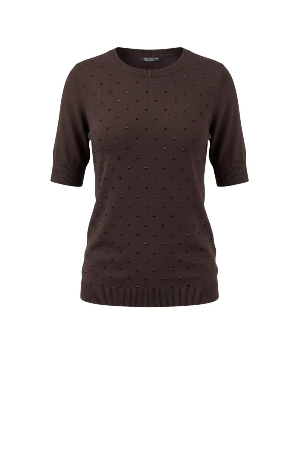 Private label  top donkerbruin