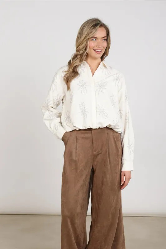 Nukus Aster Blouse Paillet Ecru