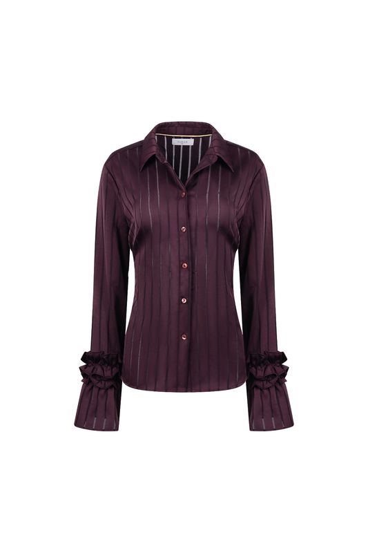 Nukus Amalia Blouse Stripe Paars