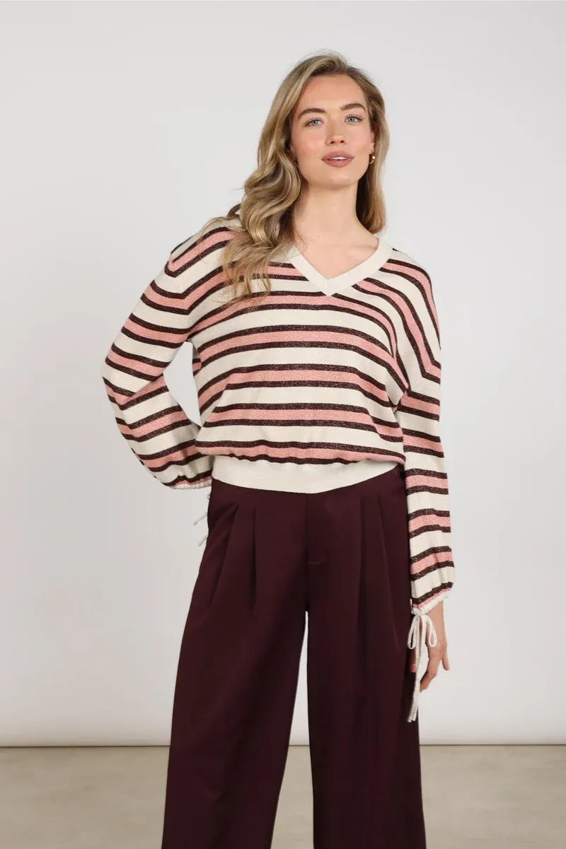 Nukus Kim Pullover Stripe Roze