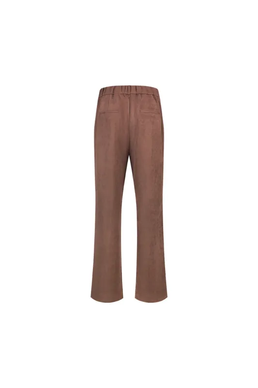 Nukus Jill Pants Suedine Bruin