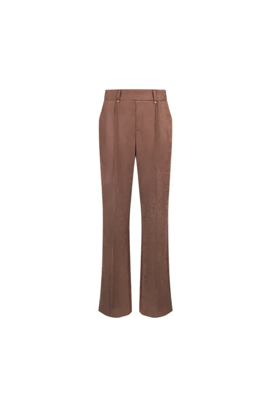 Nukus Jill Pants Suedine Bruin