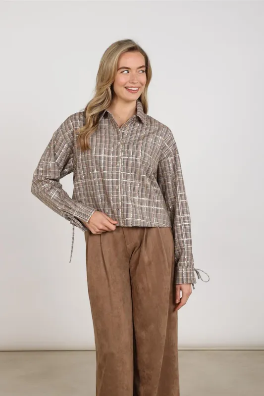 Nukus Bailey Blouse Check Roze