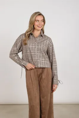 Nukus Bailey Blouse Check Roze