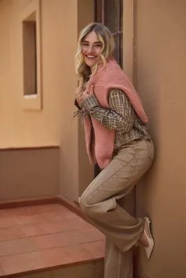 Nukus Bailey Blouse Check Roze