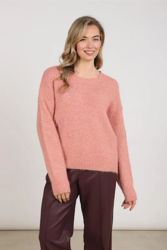 Nukus Konstanza Pullover Flower Roze