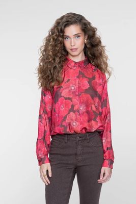 Geisha blouse met bloemen print