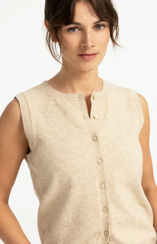 YAYA Spencer met knoopsluiting Beige