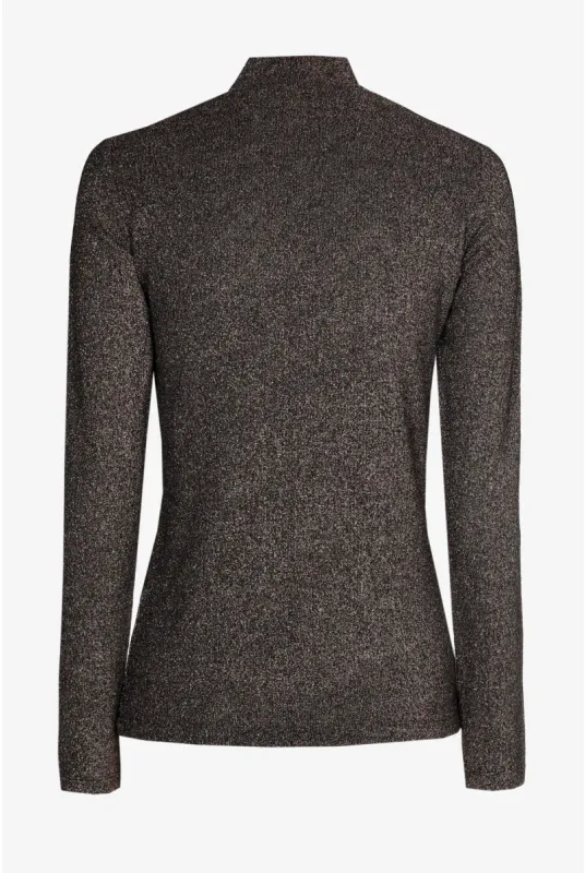 Xandres T-shirt met lange mouwen Bruin
