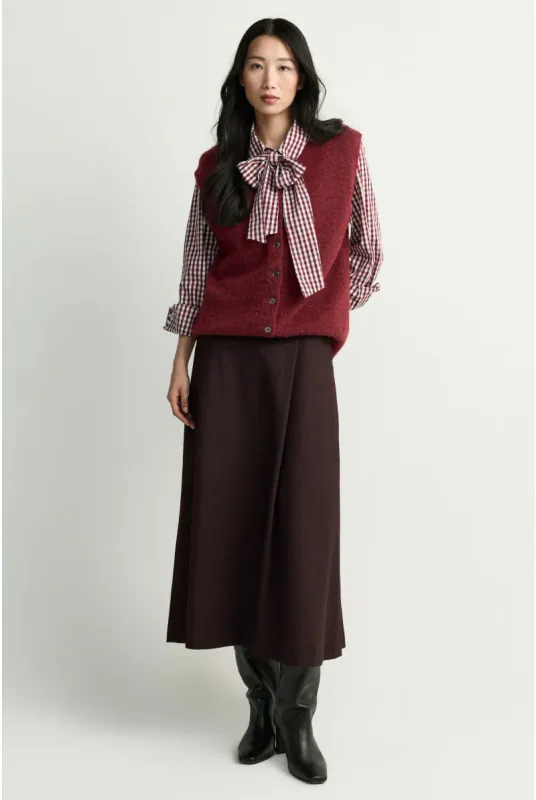 Xandres Gilet van alpacamix Rood