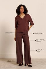 Studio Anneloes Lexie bonded trousers Bruin