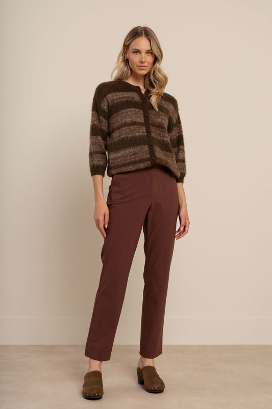 Studio Anneloes Bibi ssl stripe cardigan Bruin