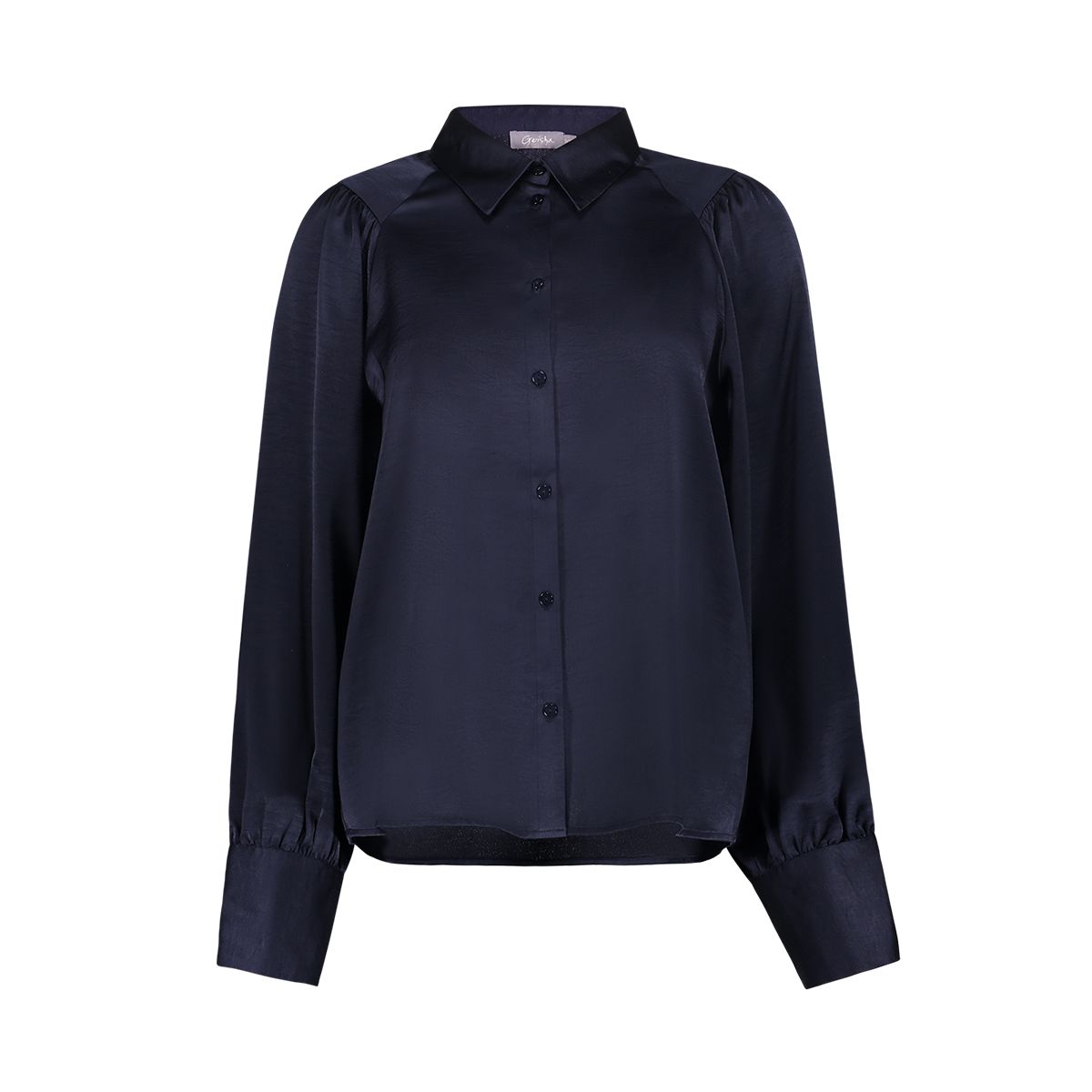 Geisha Blouse shiny Blauw