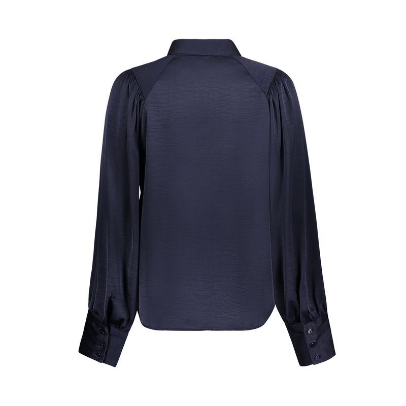 Geisha Blouse shiny Blauw
