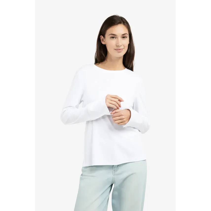 YaYa Jersey top met lange mouwen en Wit