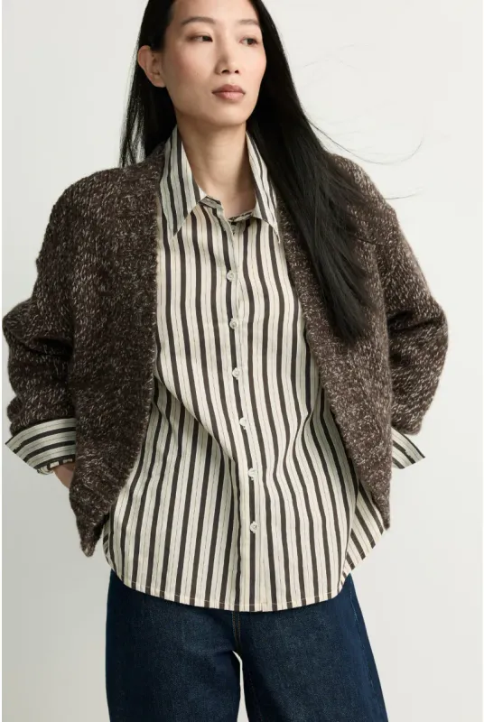 Xandres Cardigan met mohair Bruin