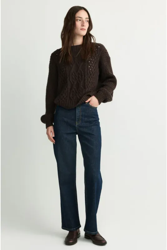 Xandres Kabeltrui met mohair Bruin