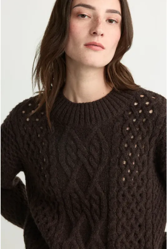 Xandres Kabeltrui met mohair Bruin