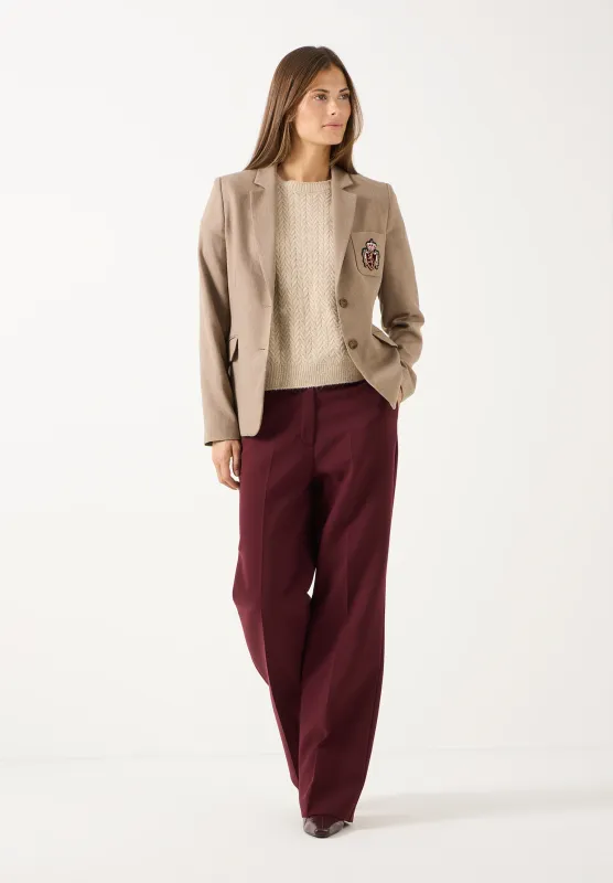 More &amp; More Broek met wijde pijpen Rood