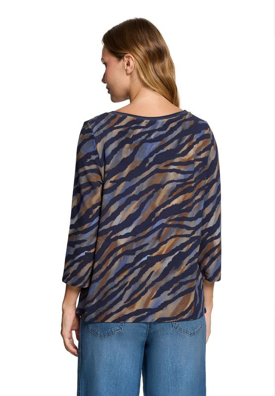 Betty Barclay top dieren-print Blauw/Bruin