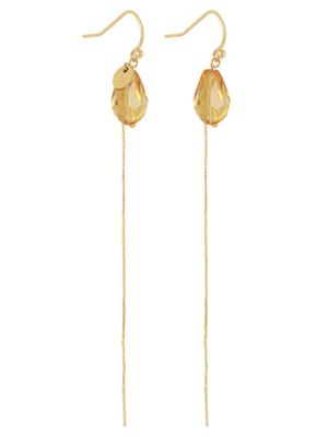 Ellen Beekmans Lange facet drops oorbellen Goud