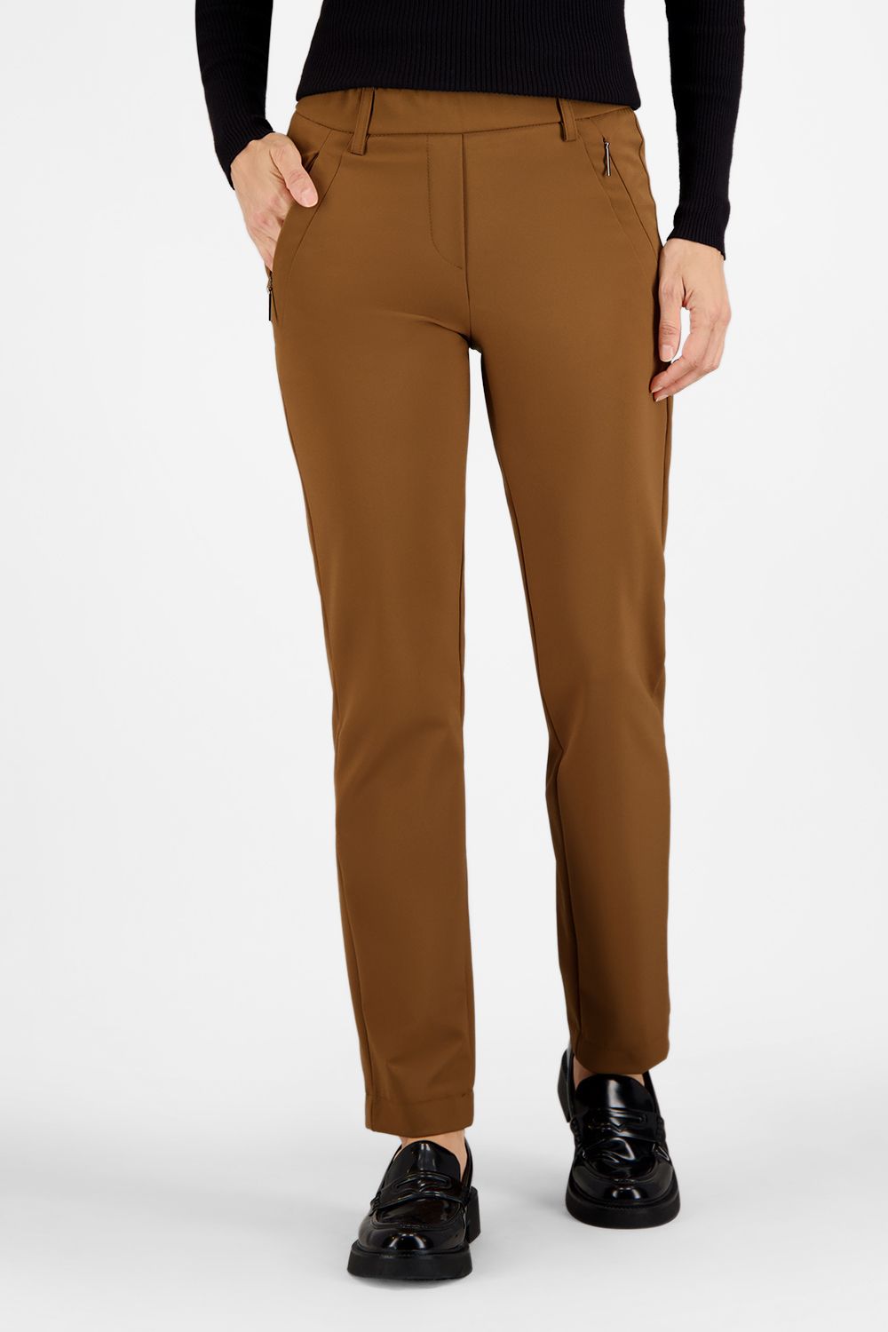 Gardeur Hose Pull On Slim broek Oranje