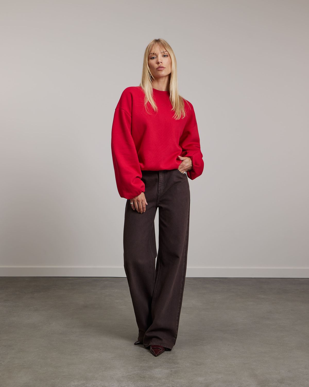 Pink Noir Orea Sweatshirt Rood