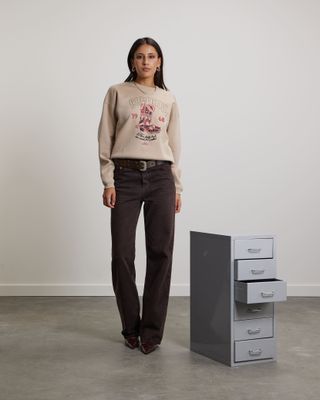 Pink Noir Mellow Sweatshirt Beige