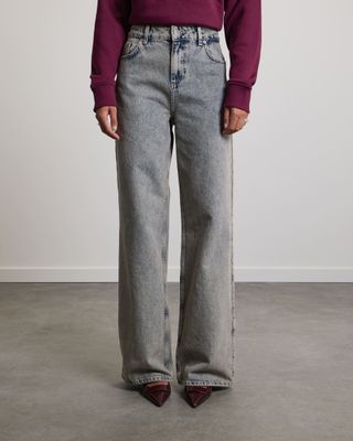 Pink Noir Shelly Wide Denim Jeans