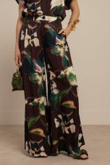 Studio Anneloes Sien satin flower trousers Multi