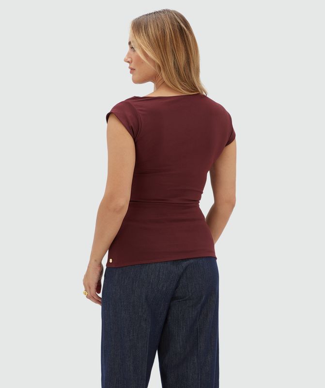 Josh V JV-PERCY Slim fit top burgundy