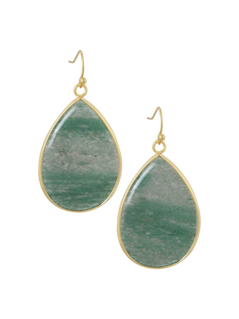 Ellen Beekmans Oorbellen met groene pegel (4,5 cm) Groen -9