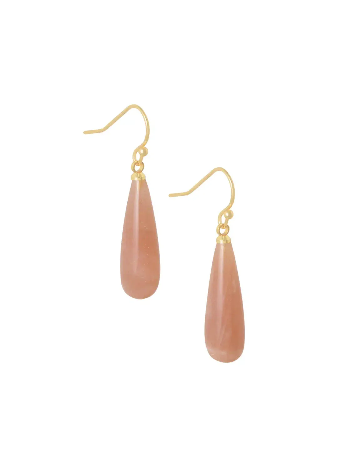 Ellen Beekmans oorbellen met gemstone pegel/warm ro Roze