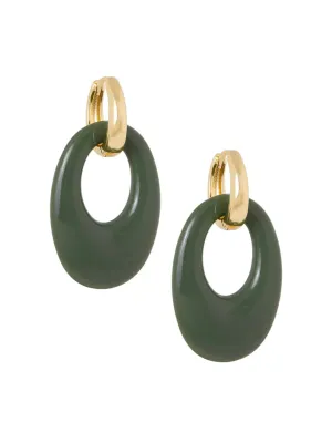 Ellen Beekmans Oorringen met ovale hanger (4cm)/don