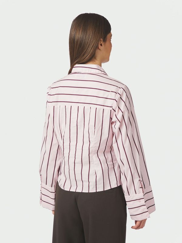Neo Noir Rosa Wide Stripe Shirt Roze