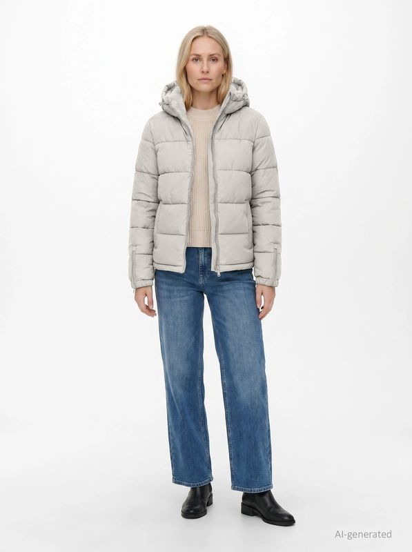 Covered Ladies WOVEN jacket  Alana Pumice Stone Grijs
