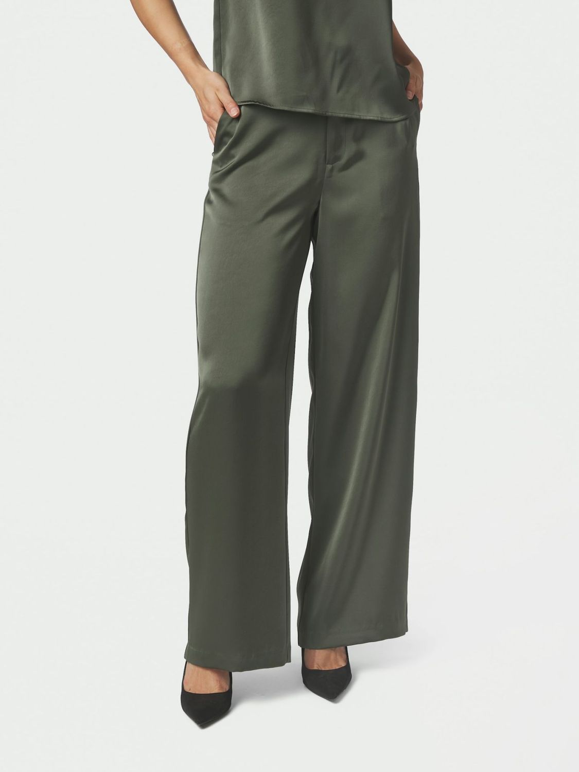 Neo Noir Emmett Heavy Sateen Pants Groen