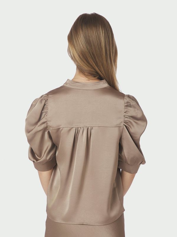 Neo Noir Roella Heavy Sateen Blouse Bruin