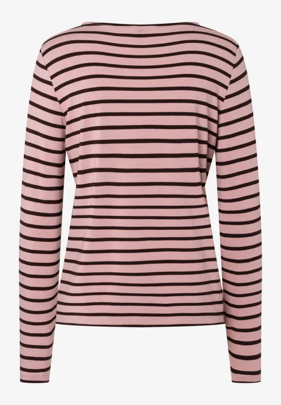 More&amp;More Striped Shirt Roze