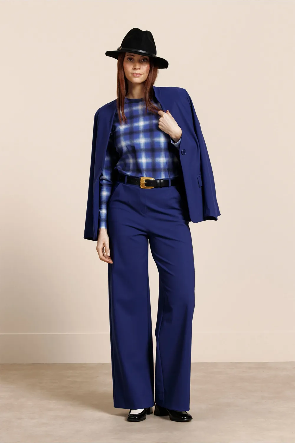 Studio Anneloes Lexie bonded trousers Blauw