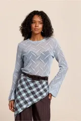 Studio Anneloes Reagan flaire lace top Blauw