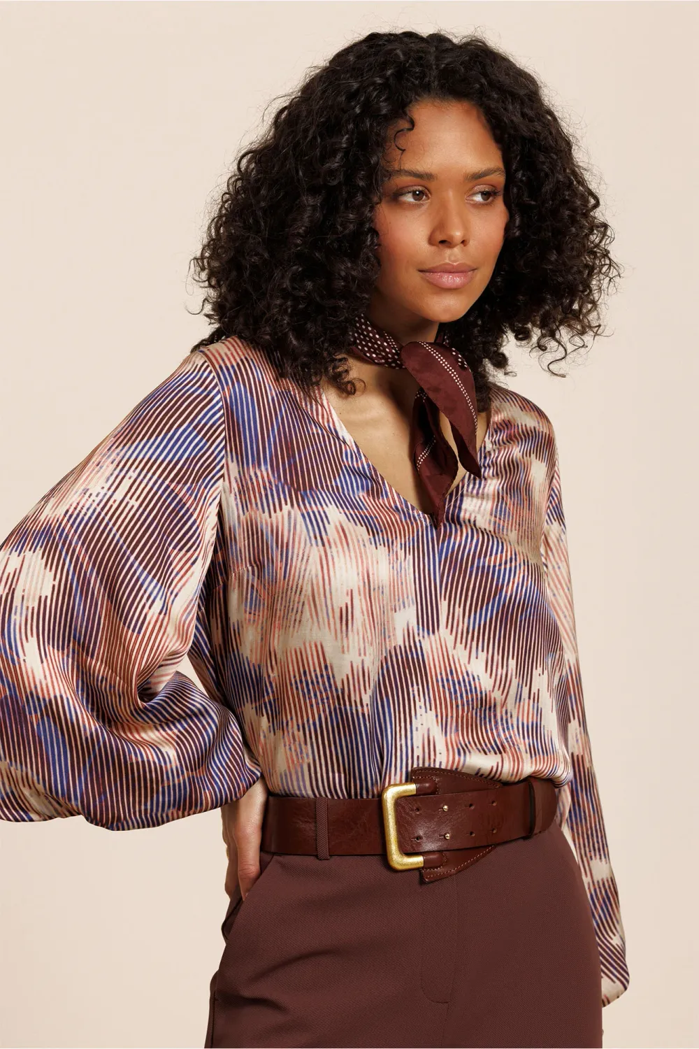 Studio Anneloes Florine flower stripe blouse Multi